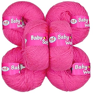 mg enterprise 100 acrylic wool melon 14 pc baby wool 4 ply wool ball hand knitting woolart craft soft fingering crochet hook yarn-ma art-ei