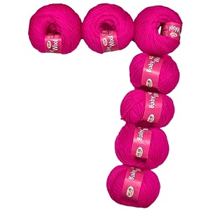 mg enterprise 100 acrylic wool magenta pack of 6 baby wool wool ball hand knitting woolart craft soft fingering crochet hook yarn needle knitting yarn thread dyed  c