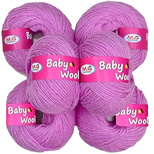 mg enterprise 100 acrylic wool purple pack of 10 baby wool wool ball hand knitting woolart craft soft fingering crochet hook yarn needle knitting yarn thread dyed  u