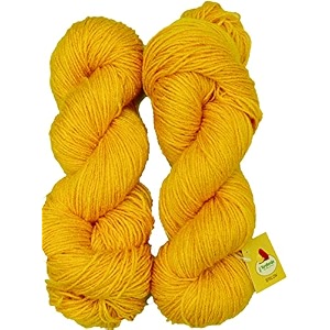mg enterprise brilon mustard 200 gm wool hank hand knitting woolart craft soft fingering crochet hook yarn needle knitting yarn thread dye wa