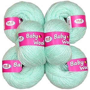 mg enterprise 100 acrylic wool grape green pack of 12 baby wool wool ball hand knitting woolart craft soft fingering crochet hook yarn needle knitting yarn thread dyed  a