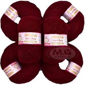 mg enterprise brilon mehroonwool yarn 200 soft yarn for crochet thread knitting amp handmade craft