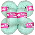 M.G ENTERPRISE 100% Acrylic Wool Grape Green (Pack of 8) Baby Wool Wool Ball Hand Knitting Wool/Art Craft Soft Fingering Crochet Hook Yarn, Needle Knitting Yarn Thread Dyed … J