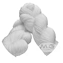M.G ENTERPRISE Brilon White (200 gm) Wool Hank Hand Knitting Wool/Art Craft Soft Fingering Crochet Hook Yarn, Needle Knitting Yarn Thread dye L