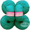 M.G Enterprise 100% Acrylic Wool Teal (Pack of 8) Baby Wool Wool Ball Hand Knitting Wool/Art Craft Soft Fingering Crochet Hook Yarn, Needle Knitting Yarn Thread Dyed … X