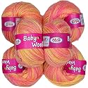 M.G ENTERPRISE 100% Acrylic Wool Multi Orange 10 Pc Baby Wool 4 ply Wool Ball Hand Knitting Wool/Art Craft Soft Fingering Crochet Hook Yarn-OL Art-FB