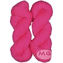 M.G ENTERPRISE Brilon Light Magenta (200 gm) Wool Hank Hand Knitting Wool/Art Craft Soft Fingering Crochet Hook Yarn, Needle Knitting Yarn Thread dye GE