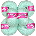 M.G ENTERPRISE 100% Acrylic Wool Grape Green (Pack of 6) Baby Wool Wool Ball Hand Knitting Wool/Art Craft Soft Fingering Crochet Hook Yarn, Needle Knitting Yarn Thread Dyed … I
