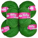 M.G Enterprise 100% Acrylic Wool Leaf Green (Pack of 8) Baby Soft Wool Ball Hand Knitting Wool/Art Craft Soft Fingering Crochet Hook Yarn, Needle Knitting Yarn Thread Dyed â€¦ Z