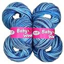 M.G ENTERPRISE 100% Acrylic Wool Red (12 pc) Baby Wool 4 ply Wool Ball Hand Knitting Wool/Art Craft Soft Fingering Crochet Hook Yarn, Needle Knitting Yarn Thread Dye N
