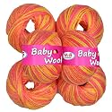 M.G ENTERPRISE 100% Acrylic Wool Red (6 pc) Baby Wool 4 ply Wool Ball Hand Knitting Wool/Art Craft Soft Fingering Crochet Hook Yarn, Needle Knitting Yarn Thread Dye V