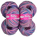 M.G ENTERPRISE 100% Acrylic Wool Red (8 pc) Baby Wool 4 ply Wool Ball Hand Knitting Wool/Art Craft Soft Fingering Crochet Hook Yarn, Needle Knitting Yarn Thread Dye X