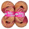 M.G ENTERPRISE 100% Acrylic Wool Multi Strawberry (Pack of 14) Baby Wool Wool Ball Hand Knitting Wool/Art Craft Soft Fingering Crochet Hook Yarn, Needle Knitting Yarn Thread Dyed … M