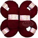 M.G ENTERPRISE Brilon MehroonWool Yarn 200 Soft Yarn for Crochet Thread, Knitting &amp; Handmade Craft