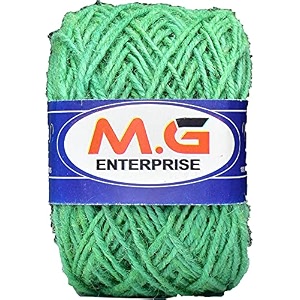mg enterprise 3 plytwisted macrame jute corddori thread 200 meters 3mm for macrame diy craft workplant hanger ropes etc-f