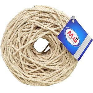 mg enterprise 3 plytwisted macrame cotton corddori thread 50 meters 3mm off white