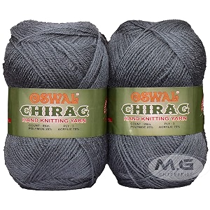 mg enterprise chirag light mouse greysoft wool yarn 200 needle knitting amp crochet thread for art craft