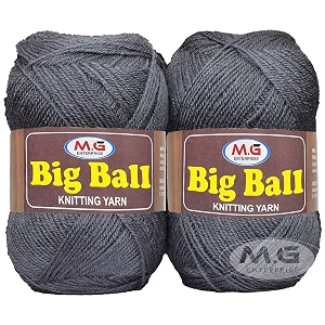 mg enterprise big ball light mouse grey 400 gm wool ball hand knitting woolart craft soft fingering crochet hook yarn needle knitting yarn thread dye y z abb