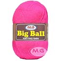 M.G ENTERPRISE Big Ball Magenta (400 gm) Wool Ball Hand Knitting Wool/Art Craft Soft Fingering Crochet Hook Yarn, Needle Knitting Yarn Thread dye F G HII