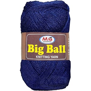 mg enterprise big ball navy 400 gm wool ball hand knitting woolart craft soft fingering crochet hook yarn needle knitting yarn thread dye w x yzz