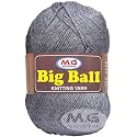 M.G ENTERPRISE Big Ball Steel Grey (600 gm) Wool Ball Hand Knitting Wool/Art Craft Soft Fingering Crochet Hook Yarn, Needle Knitting Yarn Thread dye Y Z ABB