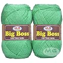 M.G ENTERPRISE Big Ball Apple Green (400 gm) Wool Ball Hand Knitting Wool/Art Craft Soft Fingering Crochet Hook Yarn, Needle Knitting Yarn Thread dye L