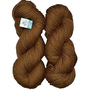 mg enterprise brilon brown 400 gm wool hank hand knitting woolart craft soft fingering crochet hook yarn needle knitting yarn thread dye rc