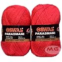 M.G ENTERPRISE 3 Ply Knitting Yarn Wool, Candy Red 200 GMS Best Used with Knitting Needles, Crochet Needles Wool Yarn for Knitting.-SF Art-EHE