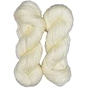 M.G ENTERPRISE Brilon Cream (200 gm) Wool Hank Hand Knitting Wool/Art Craft Soft Fingering Crochet Hook Yarn, Needle Knitting Yarn Thread dye AD