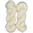 M.G ENTERPRISE Brilon Cream (400 gm) Wool Hank Hand Knitting Wool/Art Craft Soft Fingering Crochet Hook Yarn, Needle Knitting Yarn Thread dye CD