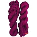 M.G ENTERPRISE Brilon Dark Magenta (200 gm) Wool Hank Hand Knitting Wool/Art Craft Soft Fingering Crochet Hook Yarn, Needle Knitting Yarn Thread dye F E VD
