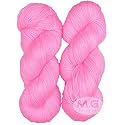 M.G ENTERPRISE Brilon Deep Pink (400 gm) Wool Hank Hand Knitting Wool/Art Craft Soft Fingering Crochet Hook Yarn, Needle Knitting Yarn Thread dye X OD