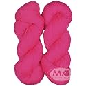 M.G ENTERPRISE Brilon Light Magenta (300 gm) Wool Hank Hand Knitting Wool/Art Craft Soft Fingering Crochet Hook Yarn, Needle Knitting Yarn Thread dye D TG
