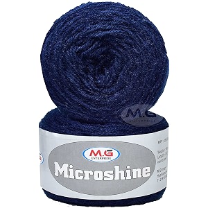 mg microshine navy 300 gm wool hank hand knitting woolart craft soft fingering crochet hook yarn needle knitting yarn thread dye ha