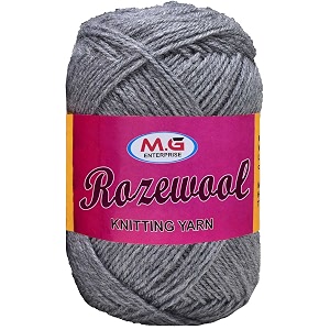 mg enterprise rosemary silver 300 gms wool ball hand knitting woolart craft soft fingering crochet hook yarn needle knitting yarn thread dyed-ce art-fhe