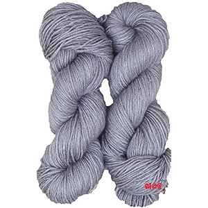 mg enterprise brilon steel grey 200 gm wool hank hand knitting woolart craft soft fingering crochet hook yarn needle knitting yarn thread dye tb
