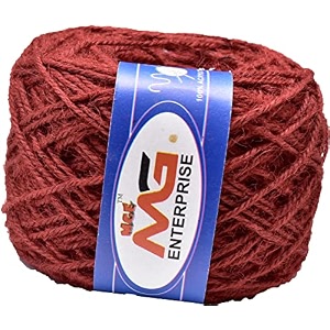 mg enterprise jute coloured magenta 1500 mtr combo colour exclusive twine ball threads string rope 3 ply - art-ajai