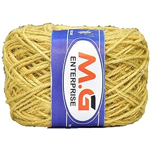 mg enterprise jute coloured mustard 4500 mtr combo colour exclusive twine ball threads string rope 3 ply - art-dja