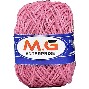 mg enterprise jute coloured sky blue 4000 mtr combo colour exclusive twine ball threads string rope 3 ply - art-ajbj