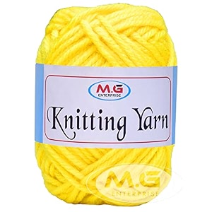 mg enterprise knitting yarn thick chunky wool yellow 400 gm best used with knitting needles crochet needles wool yarn for knitting by mg enterpris n oh