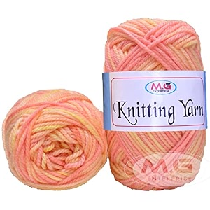 mg enterprise knitting yarn thick chunky wool multi orange 300 gm best used with knitting needles crochet needles wool yarn for knitting by mg enterpris o pg