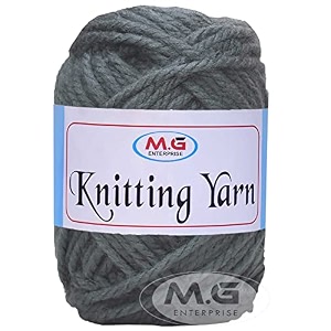 mg enterprise knitting yarn thick chunky wool mouse grey 500 gm best used with knitting needles crochet needles wool yarn for knitting by mg enterpris y zi