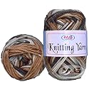 M.G ENTERPRISE Knitting Yarn Thick Chunky Wool, Coffee Mix 500 gm Best Used with Knitting Needles, Crochet Needles Wool Yarn for Knitting. by M.G ENTERPRIS Y ZG
