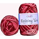 M.G ENTERPRISE Knitting Yarn Thick Chunky Wool, Deep Strawberry 400 gm Best Used with Knitting Needles, Crochet Needles Wool Yarn for Knitting. by M.G ENTERPRIS AF