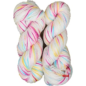 mg enterprise os wal icey magenta 300 gm wool hank hand knitting woolart craft soft fingering crochet hook yarn needle knitting yarn thread dye u