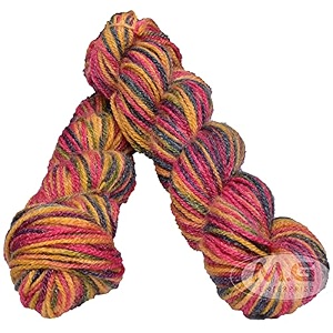 mg enterprise os wal microrangoli multi rose 300 gm wool hank hand knitting woolart craft soft fingering crochet hook yarn needle knitting yarn thread dyed abj