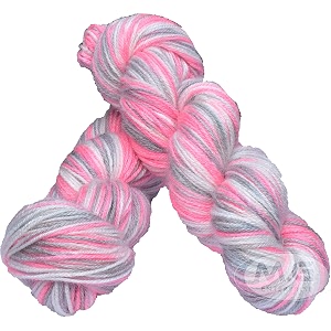 mg enterprise os wal multi pink grey mix 400 gm wool hank hand knitting woolart craft soft fingering crochet hook yarn needle knitting yarn thread dye h