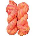 M.G ENTERPRISE Os wal Multi Orange (500 gm) Wool Hank Hand Knitting Wool/Art Craft Soft Fingering Crochet Hook Yarn, Needle Knitting Yarn Thread dye FA