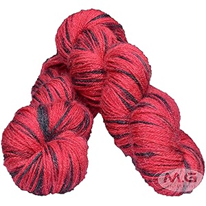 mg enterprise os wal redmix 300 gm wool hank hand knitting woolart craft soft fingering crochet hook yarn needle knitting yarn thread dye m
