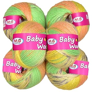 mg enterprise premium wool 100 acrylic wool apple green 12 pc baby wool mg wool ball hand knitting woolart craft soft mg fingering crochet hook yar dg